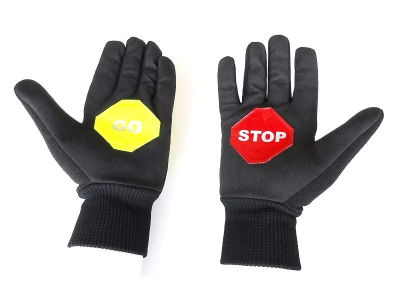 Guantes de alta visibilidad, guantes de guardia de la policía de tránsito
