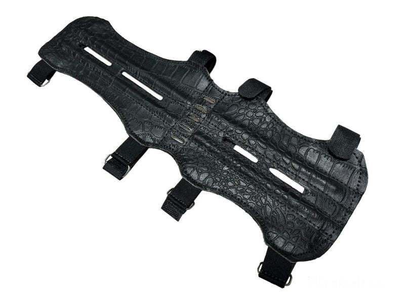 Protector de brazo de cuero para tiro con arco Protector de brazo para tiro con arco en relieve