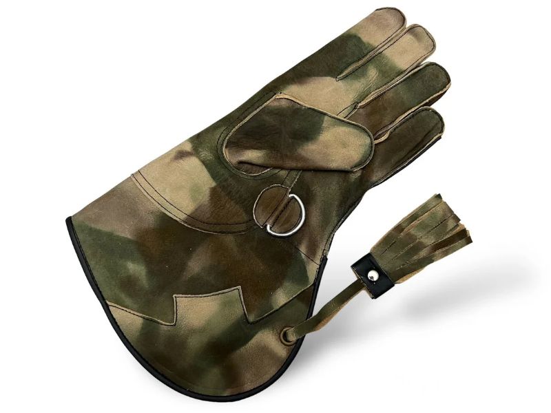 Guante de cuero para cetrería Guante para manipulación de aves Camo