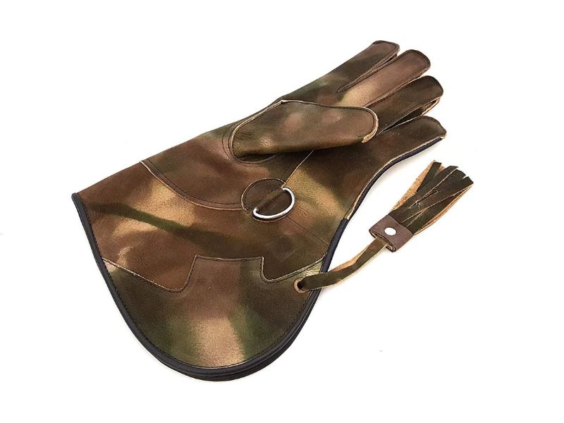 Guante de cuero para cetrería Guante para manipulación de aves Camo