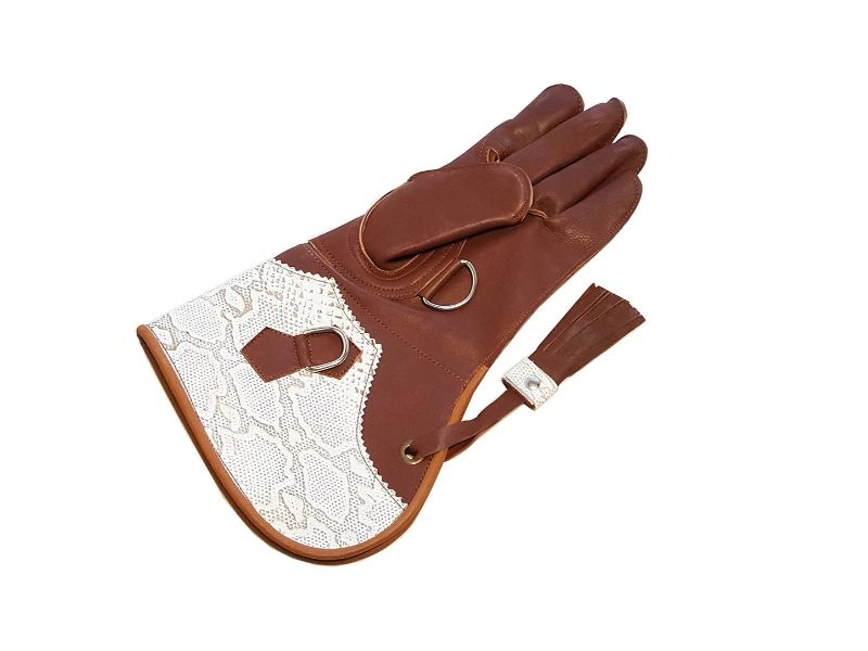 Guante de cetrería de cuero para damas Guante para manipulación de aves