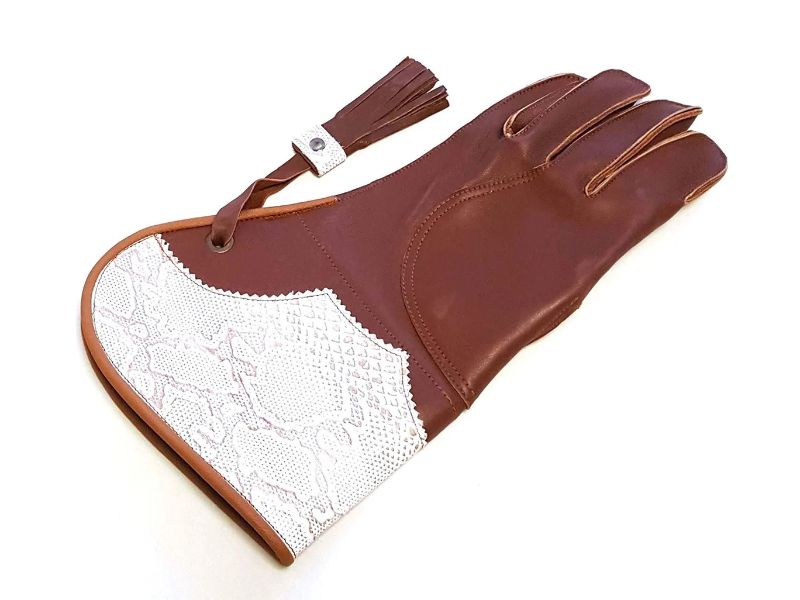 Guante de cetrería de cuero para damas Guante para manipulación de aves