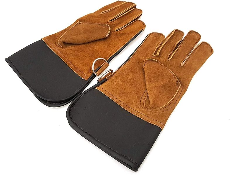 Guante de cetrería de cuero de gamuza Guante para manipulación de aves Guantes de cetrería para jóvenes