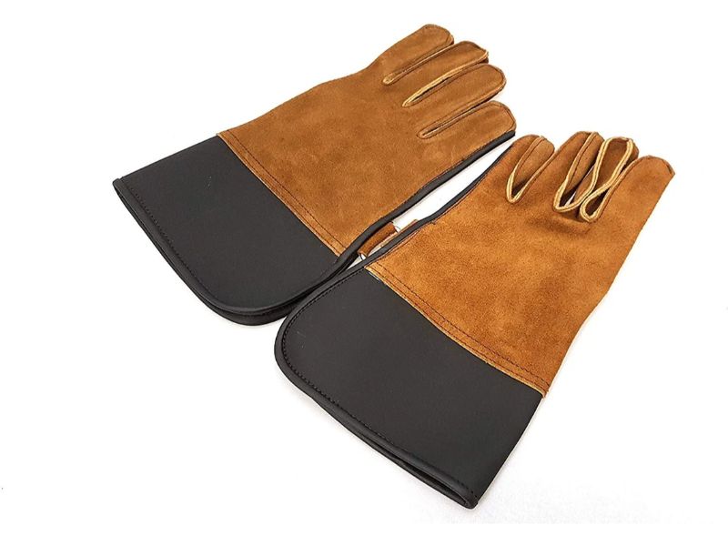 Guante de cetrería de cuero de gamuza Guante para manipulación de aves Guantes de cetrería para jóvenes