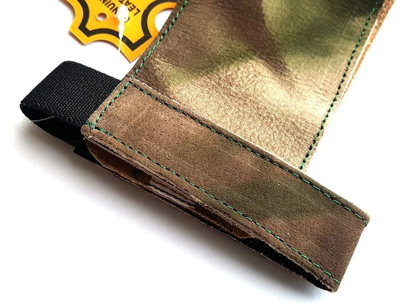 Guante de tiro con arco de punta completa Guante de cuero para tiro con arco (camuflaje)