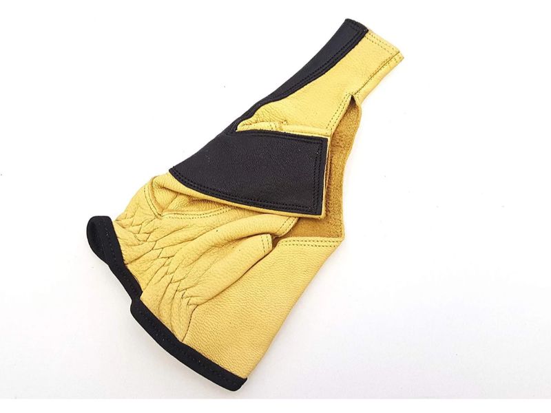 Protector de mano para arco de tiro con arco de piel de ciervo