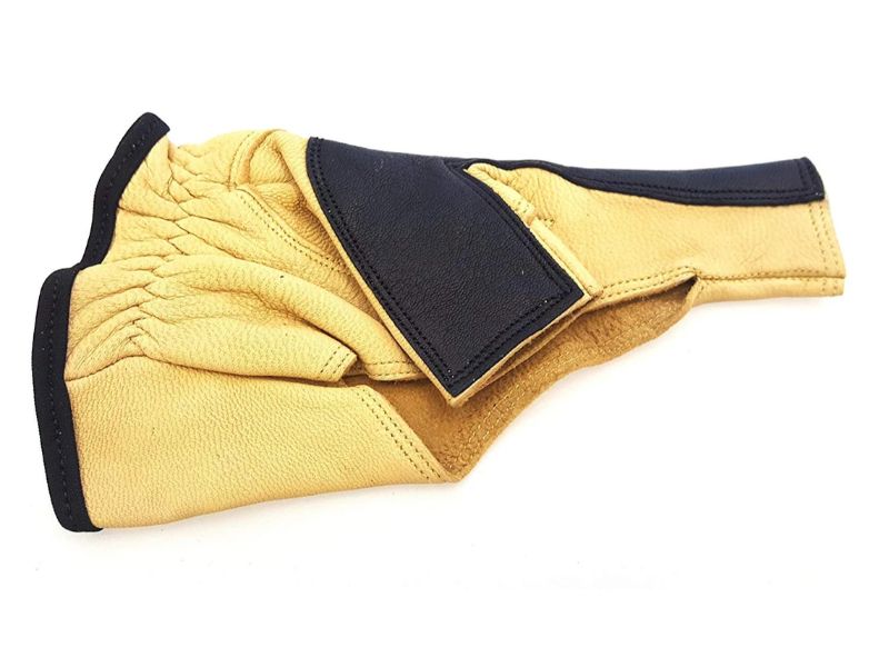 Protector de mano para arco de tiro con arco de piel de ciervo