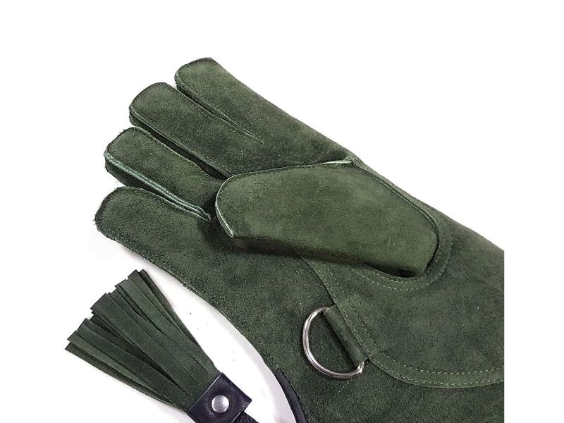 Guante de cetrería de gamuza para mano derecha Guante para manipulación de aves