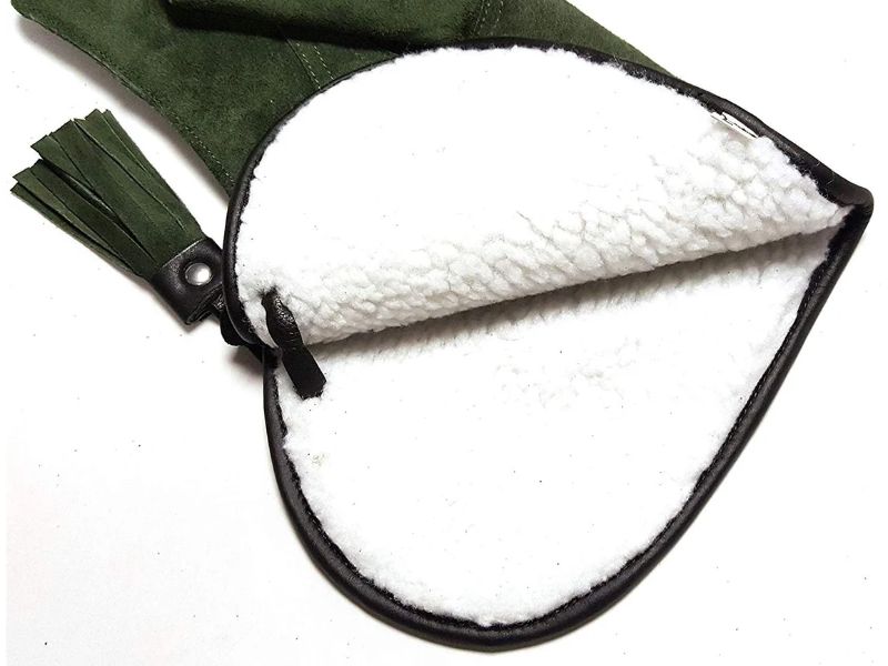 Guante de cetrería de gamuza para mano derecha Guante para manipulación de aves